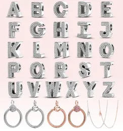 925 Argento Charm Call Fit Charms Bracciale Plata De Ley 925 Silver Colore 26 Letter Charmes Ciondoli Faioni fai -da -te Gioielli5017094