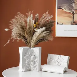 Vasen moderne Keramikbuchhilfe kreativer Kunst menschlicher Körper Vase Home Decor Innenbuchhandel Desktop Aufbewahrungsbüro Buchend Ornamente