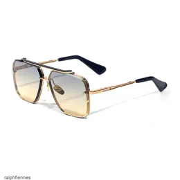 Mach Six Top Luxury High Quality Brand Designer Solglasögon för män Kvinnor som säljer världsberömda modevisning Italienska solglasögonmärke Full Frame Square Trimmed Meta