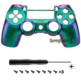 Green Purple Chameleon Przednia powierzchnia obudowa dla PlayStation 4 PS4 Slim PS4 Pro kontroler JDM040050055 SP4FP126592455