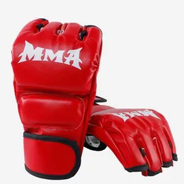 Protective Gear Childrens Thick Boxing Gloves MMA Gloves Half Finger Boxing Bag Taekwondo Muay Thai Gloves Professional Boxing Training Equipment 240424