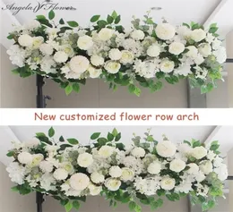 50100 cm Fai da te Fare Wedding Flower Disposition Forniture Silk Peonies Rose Artificiale Flower ROW Decor Oriente Arco Iron Arch T208958723