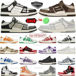 Scarpe di design Skel Top Sneaker Basse Tops alte Hi Bianco Bianco Bianco Grigio Grigio Bianco rosso Chenille Bandana Bandana arancione Menens Domande Casuals Casual