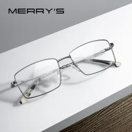 Lenti Merrys Design Classic Men in lega di titanio in lega ottica frame UltraLight Myopia Prescription Eyecys S2261