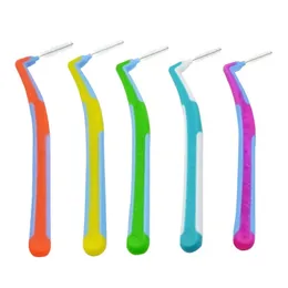 2024 5pcs/Los Hygiene Zahnweiche Flossstangen Zahnstocher Zähne Reinigen Zahnseidekopf Kunststoff Interdental Pinsel für Zähne Reinigen Interdental Pinsel