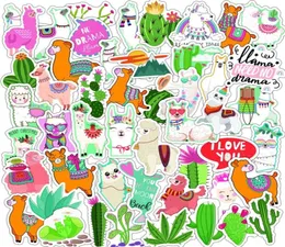 5 Sets 250PCS Cute Alpaca Cactus Sticker Pvc Waterproof Notebook Motorcycle Car Scooter1265650