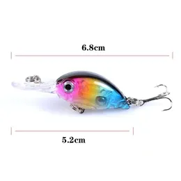 2024 1 pcs Rock and roll Crank bait 5.2cm/3.8g bionic bait plastic hard baitfor fishing: bionic plastic hard bait