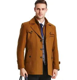 Nowy płaszcz zimowy mężczyźni długa wełna gruba wełniana wiatrówka wełniana płaszcz Casaco Masculino Jaket Men039s Casual Trench Peoat 5xl Jacket118261