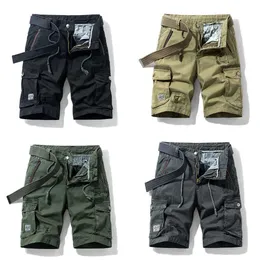 Лето Чайфенко хлопковые грузовые шорты Мужчины случайные многосайтные военные штаны.