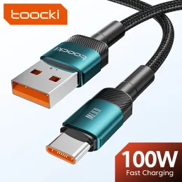 إكسسوارات TOOCKI 3M6A CABLE USB T TYPE C FOR HUAWEI Honor USB2.0 100W Charging Charge Charger USB C COLL