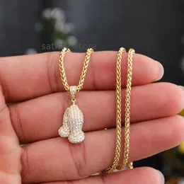 Rappers Jewelry Palm Moissanite Diamond Pendant Hip Hop Custom Silver/10K/14K/18K ICED OUT MOISSANITE Pendant