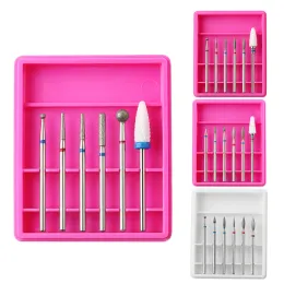 Bits 6PC/Los Keramik Diamant Mühlenschneider für Maniküre Nagelbohrer Elektrische Maschine Zubehör Bit Set Burr Pedicure Art Tools