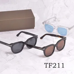 Tasarım Güneş Gözlüğü Yüksek Kaliteli Klasik Retro TF211 Avrupa ve Amerikan Moda Gözlük Gözlükleri Kare Gözlük Gölgeleri Seyahat Blackout Street Fotoğraf Goggles