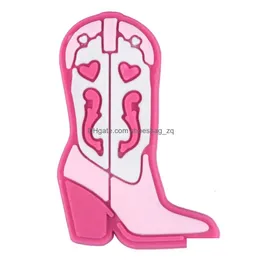 Ювелирные изделия оптом розовая сковородка серия Clog Charms Cowboy Boots Designer Shoe For Women Clogs Drop Delive Baby Kids Caternity Accesso dhiuv