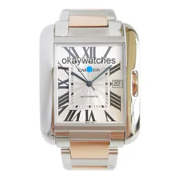 Quadri che funzionano orologi automatici Carter New Tank Series Square completamente di lusso Meccanico MENS W5310006