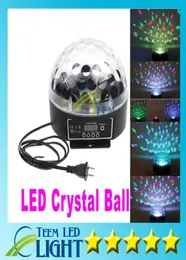 Epacket Mini Digital LED RGB Crystal Magic Ball Effect Light DMX512 DISCO DJ Stage Lighting Voiceactivated 전체 가벼운 LAMP7144402