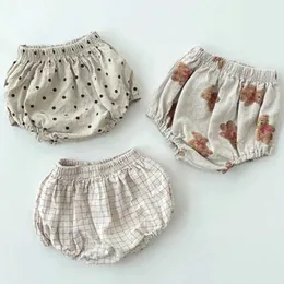 Shorts adoráveis shorts recém -nascidos shorts vintage algodão infantil bloomer crianças calças curtas