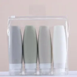 Flaschen 3oz tragbare Silikon -Reiseflasche Flüssiger Behälter leer nachfüllbare Packlotionspunkte Shampoo Container Creme Reise