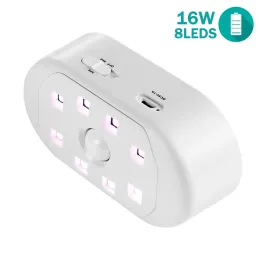 Kits novos lâmpada de lâmpada de unhas recarregável lâmpada de led de led led led secador uvil lâmpada de unha 16w para secar gel para curar todo o esmalte de gel esmalte