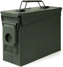 ウェブカメラ30 Cal Metal Ammo Case Can Milital and Army Solid Steel Holder Box for Long Shotgun Rifle Nerf Gun Ammo 30 Storage Safe