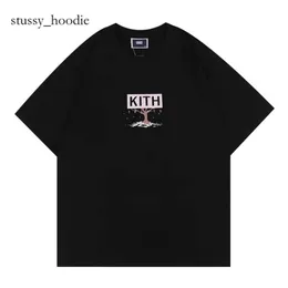 Мужская дизайн футболка Kith Весна лето 3Color Tees для отдыха с коротким рубашкой кит-футболка повседневная буква