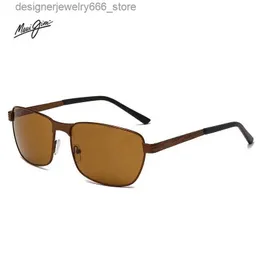 Solglasögon Maui Island Jim Fashion Gradient Mens Stor ram Ledande varumärkesdesign Reflekterande Lunette de Soleil Homme Q2404241