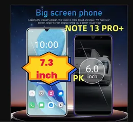 3 Stunden heiß !!HEISS!! Anmerkung 13 Pro+7,3 Zoll 5G Mobile Smart 16G+1TB ROM MTK 9200+Abmessung NFC Android Vollgefertigter Bildschirm 1080HD NICHT RED MI