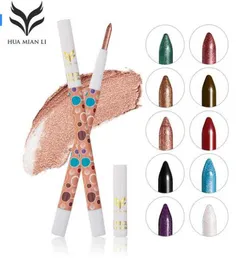 10 colori Huamianli Beauty Cosmetics Glitter Honeshadow Penna impermeabile per occhio colorato per occhio a matita eyeliner Shimmer Nude Makeup 01241182