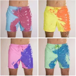 Costumi da bagno per uomini pantaloncini da bagno maschili e temperature a colori pantaloni da spiaggia estate tronchi surf pantaloncini da bagno magico 230630
