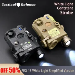 조명 PEQ 15 Airsoft Tactical Flashlight 만 백색광 나일론 버슨 레이저 권총 항상 압력 스위치 무기 Hunti와 스트로브에 항상