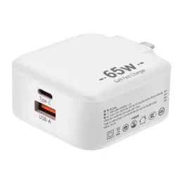 Chargers 65W 2Port GaN Charger PD 65watt Travel Chargers Multi Function Charging PD Power Adapter para laptop telefone celular