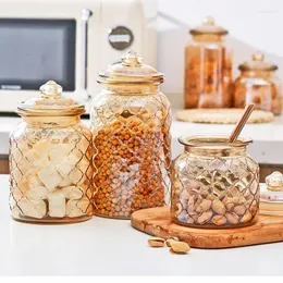 Garrafas de armazenamento Jar criativo Biscoitos selados