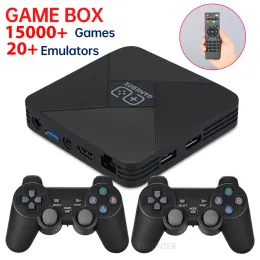 プレーヤーデュアルシステム4Kテレビゲームプレーヤービデオゲームコンソール40000+ゲームに組み込まれたワイヤレスゲームパッド128GテレビボックスサポートNDS/PS1/PSP/N64
