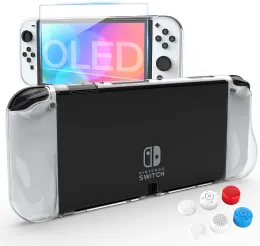 Przypadki HejStop dla przełącznika OLED, miękka obudowa TPU dla modelu OLED Joycon i Hard PC Case Protector dla konsoli OLED przełącznika