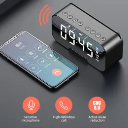 Часы светодиодный зеркал экрана экрана будильника часовые таблицы цифровые часы Despertador Wireless Bluetooth 5.0 Динамик FM Handfree Call Decor