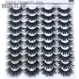 False Eyelashes New 20 pairs of 8-23mm artificial 3D mink eyelashes bulk Wispy natural mink eyelashes extension wholesale natural false eyelashes Cilios Q240425