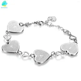 Link Braccialetti Boniskiss Womens Ladies Charm Heart Bibbia inglese Lords Cross Croce Bracciale Bracciale Fashioni Acciaio inossidabile