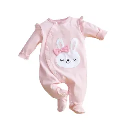 One-Pieces 012Months cute Baby Rompers Newborn Girls 100%Cotton Clothes of Long Sheeve Infant Clothing Pajamas Overalls