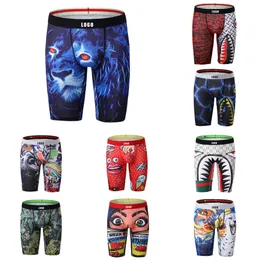 Summer Mes Underpants Extended Sports Flat Angle Underwear Breathable And Sweat Wicking Mens Sports Underwears Thin Animal Print Mens Under Wear 3XL