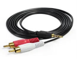 15m 35mm Jack Aux till 2 RCA Audio Video Cable Stereo Y Splitter Cable AV Adapter 2RCA Cord Wire för PC DVD TV VCR -högtalare Camera8177325
