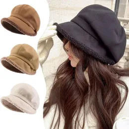 Geniş Memlu Şapkalar Kadınlar Hat Sıralı Renk Ultra Türlü Yıkanabilir Rüzgar Geçirmez Dekoratif Polyester Soğuk Dirençli Bere Kapağı Günlük W