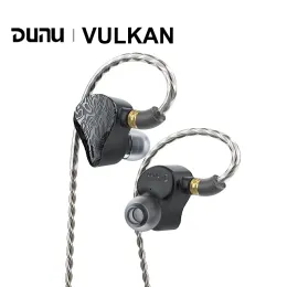 パーツDunu Vulkan DKX6 2DD+4BAハイブリッドドライバーINEAR EARPHONE IEMイヤホン0.78mm分離可能ケーブル2.5+3.5+4.4mmツイストロックプラグ