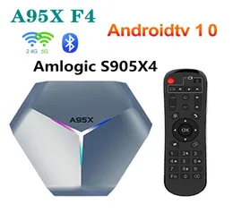 A95X F4 AMLOGIC S905X4 RGB Light TV Box Android 10 4G 64GB 32GB Supporto Dual WiFi 8K YouTube Media Player A95XF4 2GB 16GB1679480