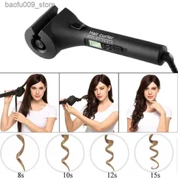 Curling Irons Curler Automatico Schermo LCD Magic Curler Iron Portable Travel Travel Ceramic Ceramico Riscaldamento Anti Scattale Curling Styling Strumento Q240425