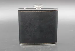 Hochwertiger Edelstahl 9 -Unzen Hüftflask Leder Whisky Weinflasche Retro Gravur Alkoholtasche Flagon mit Schachtelgeschenken PREFE8006236