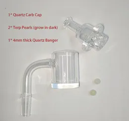In stock Quartz Banger Kit With Quartz Carb Cap And Ruby Terp Pearl 4mm Thick 10mm 14mm 18mm Male Female2192363