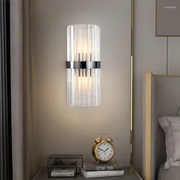 Lampada a parete Crystal Crystal soggiorno corridoio camera da letto Luce variabile interna con tre colori decorativo a LED L