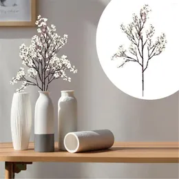 الزهور الزخرفية 12 pcs Fall Faux Babys Breath Flower Blower Bulk Gypsophila Bouquet Silk Transles in Vase