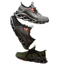 Jackshibo Work Safety Shoes for Men Summer Botas respiráveis ​​que trabalham aço do dedo do dedo do pé antismism de construção de segurança Sneakers Y20054845706