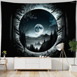 Tapestres tapeçaria Stary Sky Home Wall Decoration Planeta Sala Arte pendurada Pano Hippie Bohemian Estética